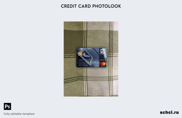 цифровая загрузка Германия Deutsche Bank Mastercard фотовид переднего шаблона